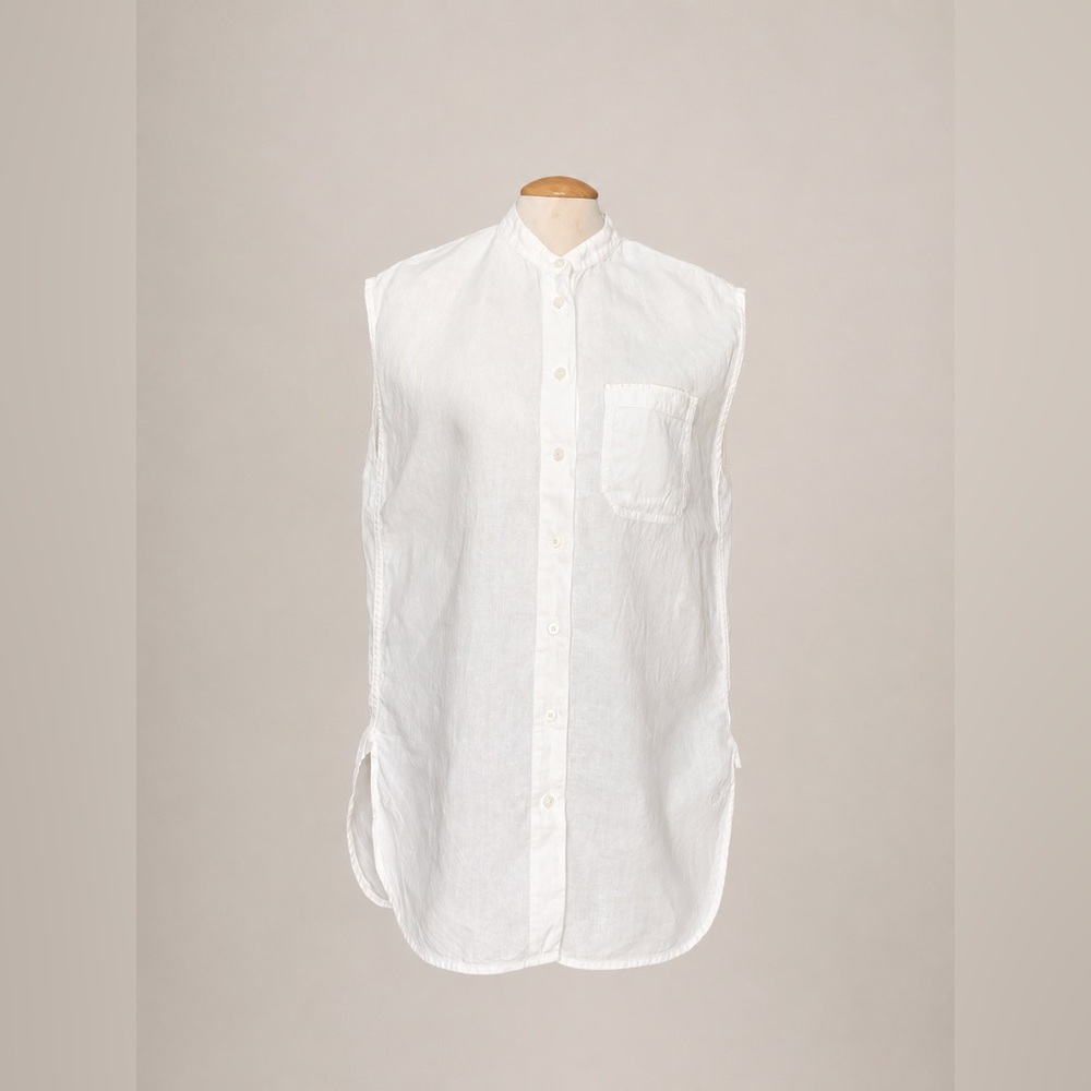 JW Anderson x Uniqlo - Linen Sleeveless Long Shirt Dress Cream | oversized - Picture 2 of 9